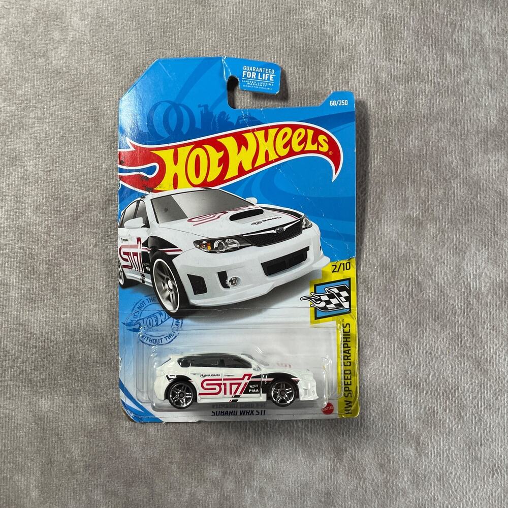 Hot Wheels Subaru WRX STI HW Speed Graphics 2/10 68/250 Diecast Car White